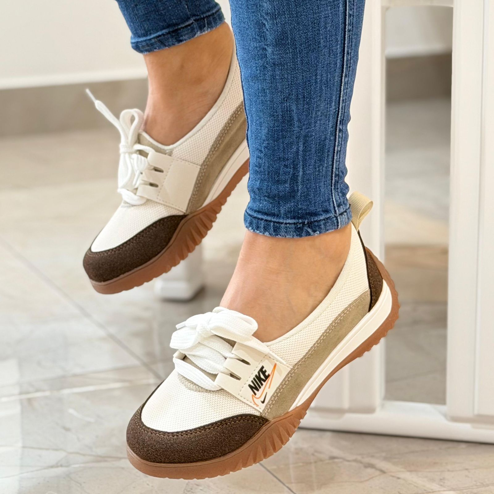 Bellas Baleta Nike Beige Marron